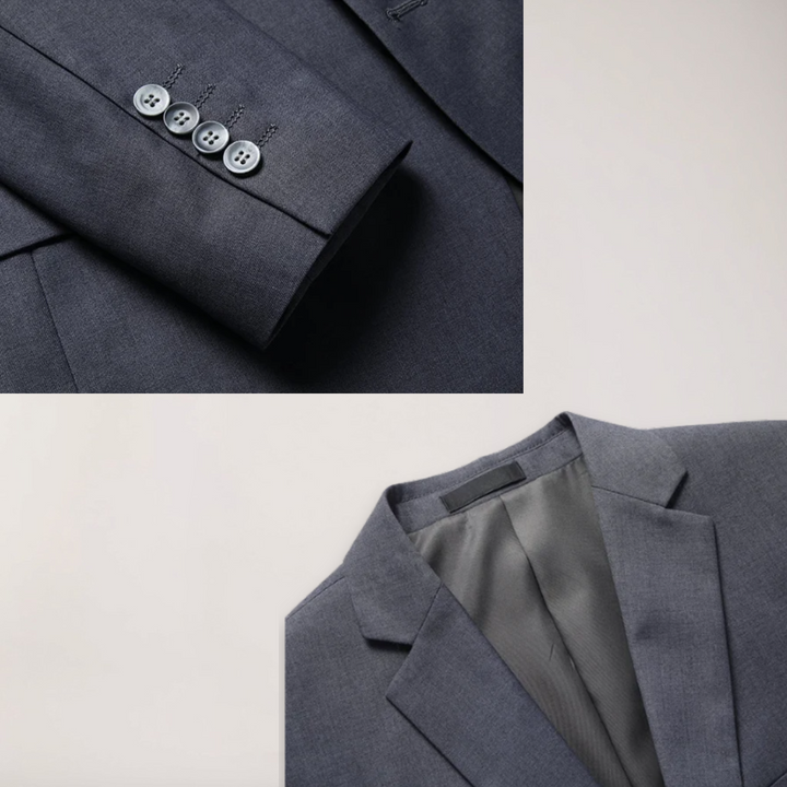 Smart men's formal suit, a perfectly tailored two-piece ensemble with blazer and trousers for sophisticated style.