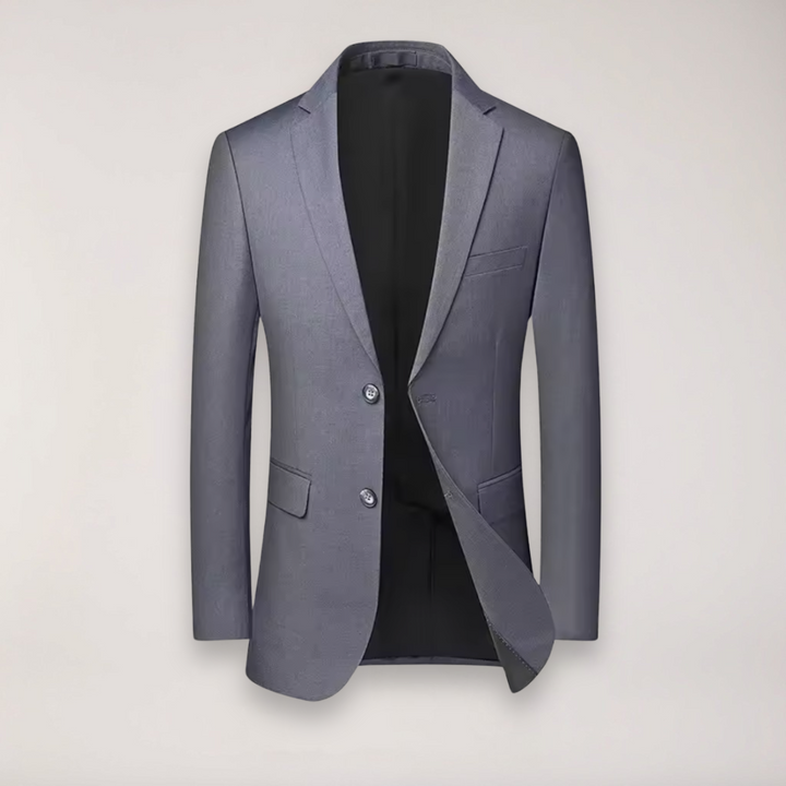 Sharp men's tailored suit, offering an elegant two-piece blazer and trousers combination for formal events.