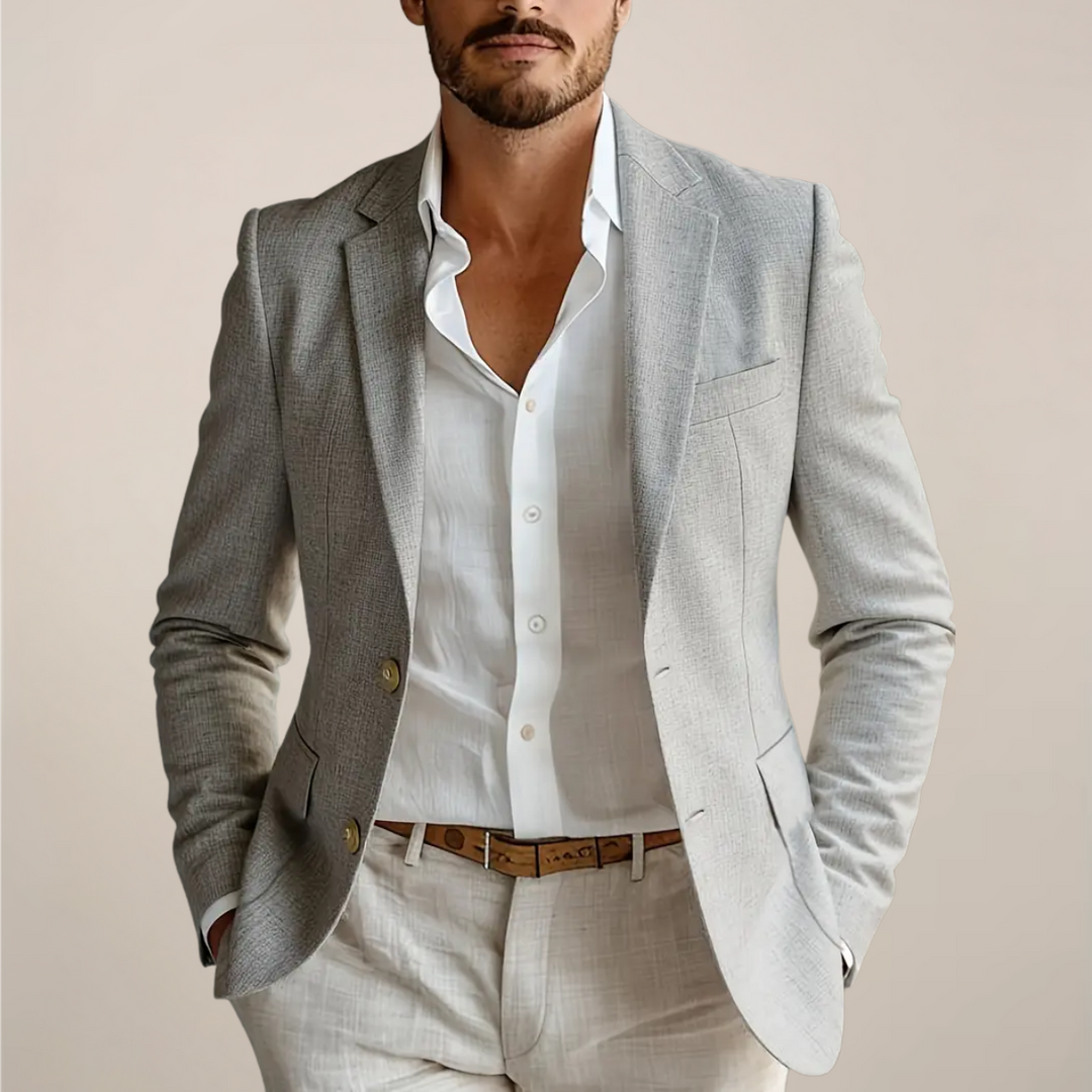 Stylish men's tailored two-piece suit for party wear, business events, or sophisticated men's fashion.