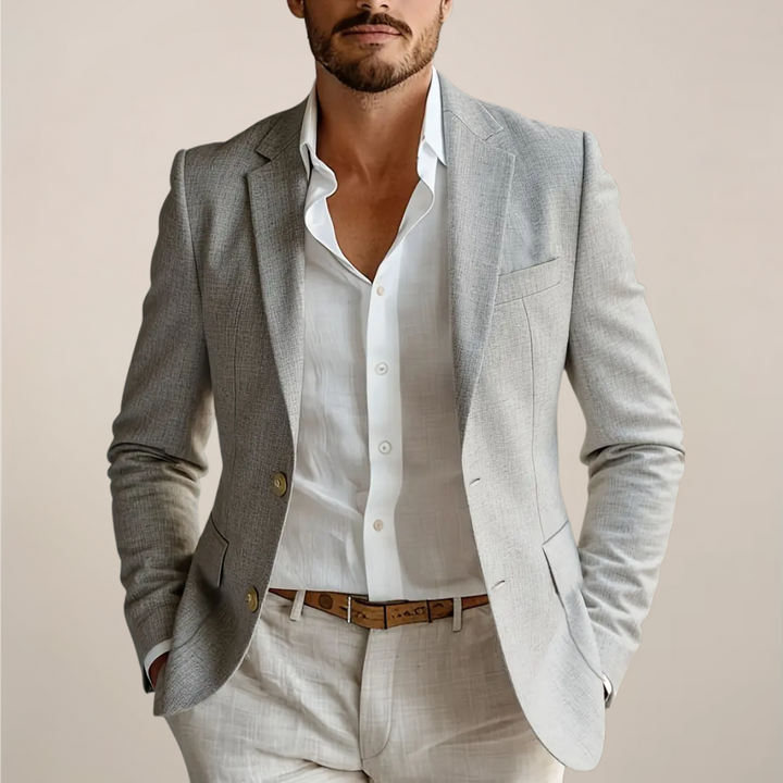 Stylish men's tailored two-piece suit for party wear, business events, or sophisticated men's fashion.