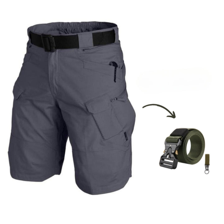 Stylish men's Taro cargo shorts for casual wear, featuring 7 utility pockets & a comfortable adjustable belt.