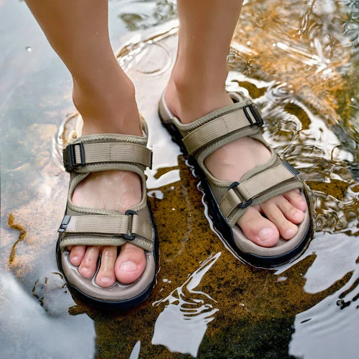 Comfortable TerraGlide men's adventure sandals, adjustable fit summer shoes perfect for long walks.