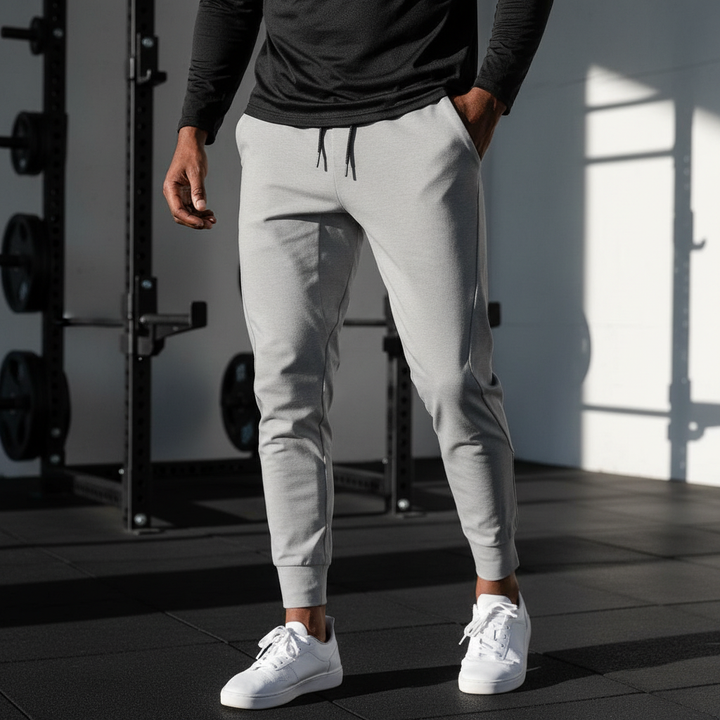 Athletic men's joggers for performance & active style. Features elastic waist & comfortable fit.