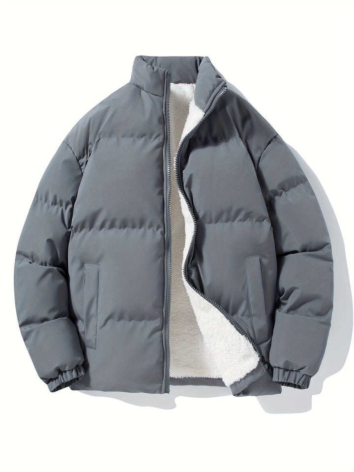 Men's thermal quilted winter jacket for ultimate warmth and cold weather protection.