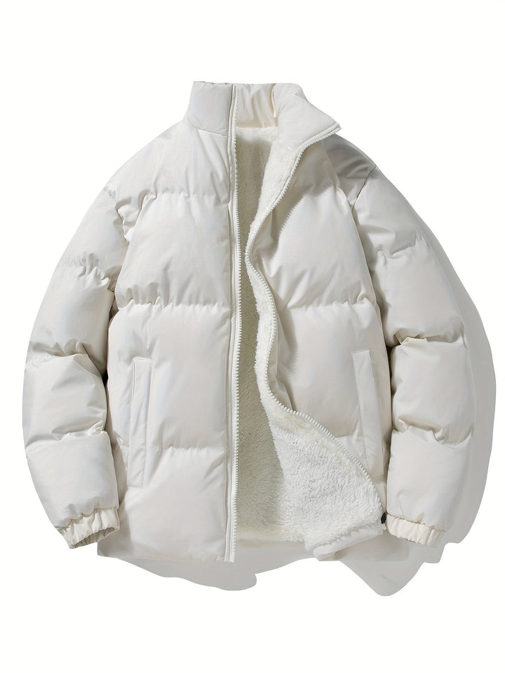 Derek men's fleece-lined thermal quilted winter jacket, perfect for outdoor activities.