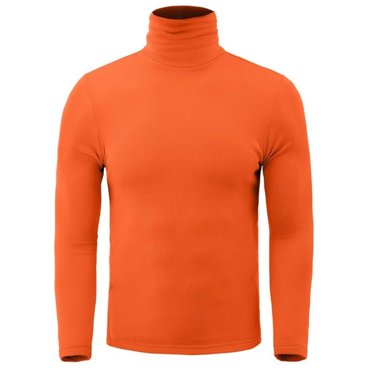 Angled view of the men's long sleeve thermal baselayer, emphasizing its fit