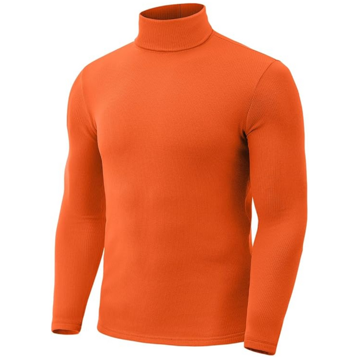 Back view of the men's soft thermal roll neck baselayer, showing its full design