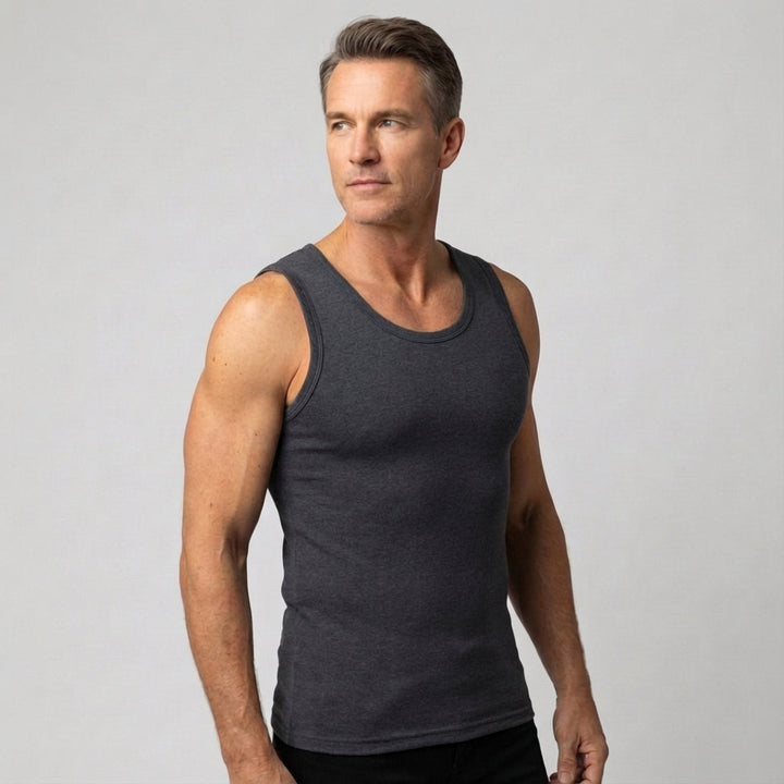 Caleb men's sportswear tank top, wind-resistant thermal base layer for cold weather activities