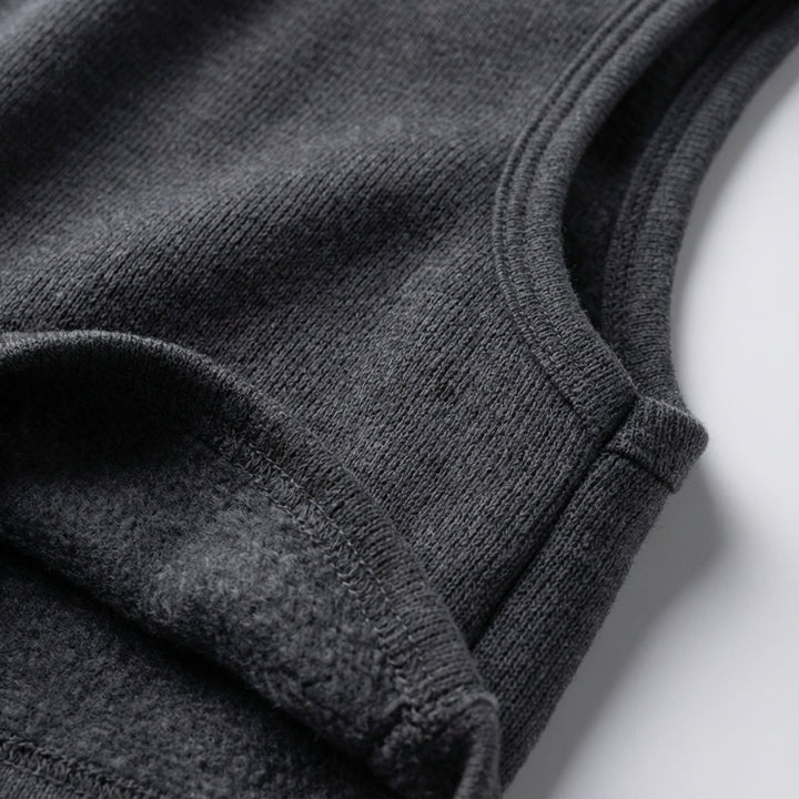 Athletic men's windproof undershirt, Caleb sleeveless thermal base layer for winter sports