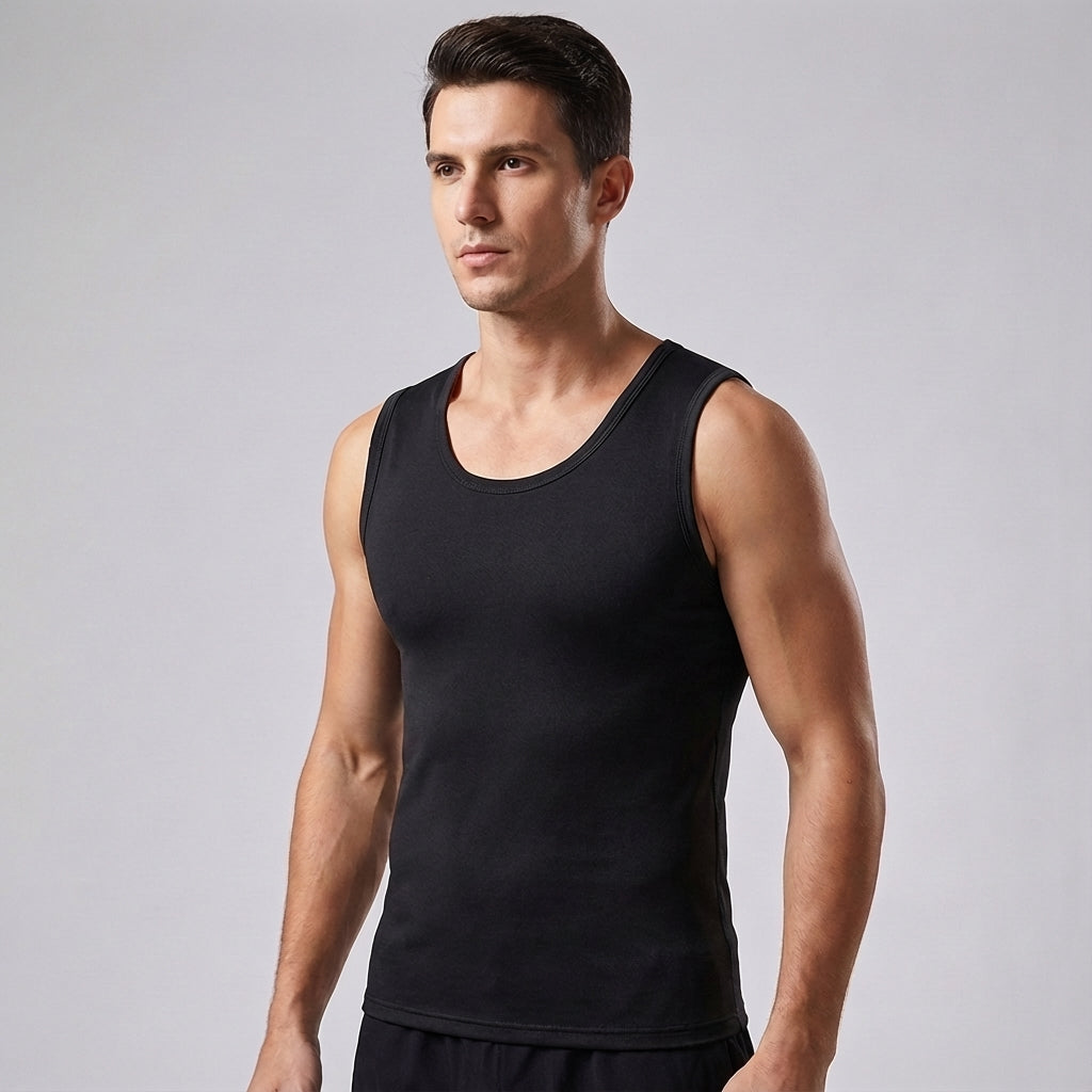 Thermal windproof men's tank top, Caleb athletic base layer for enhanced warmth and comfort