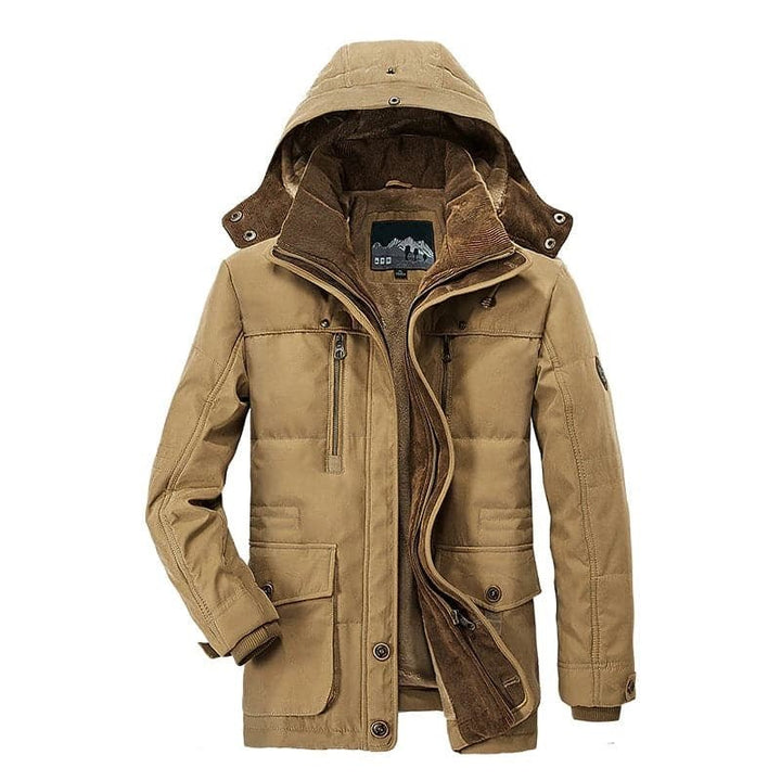Stylish Men's Insulated Winter Parka. Warm and functional for extreme cold.