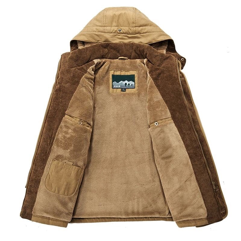 Men's heavy-duty Thermal Winter Jacket with deep pockets. Ideal for severe cold weather.