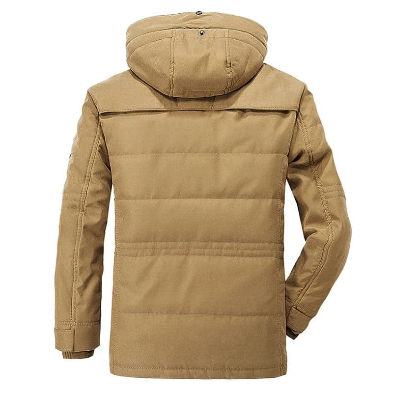 Warm Men's Parka. Insulated winter coat, with deep pockets, for ultimate cold protection.