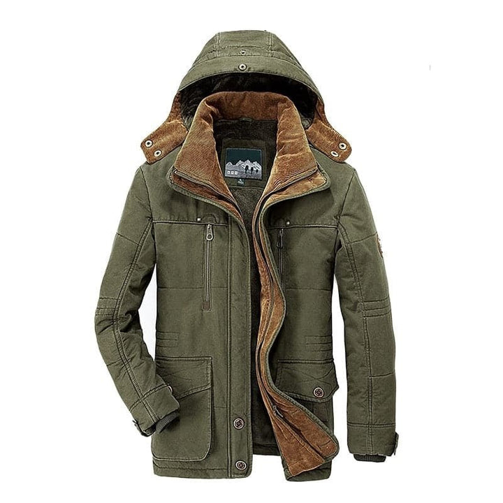 Modern Men's Thermal Winter Parka. Stylish, insulated, and warm for winter essentials.