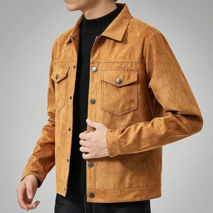 Men's timeless button-front jacket, classic style for everyday casual outerwear.