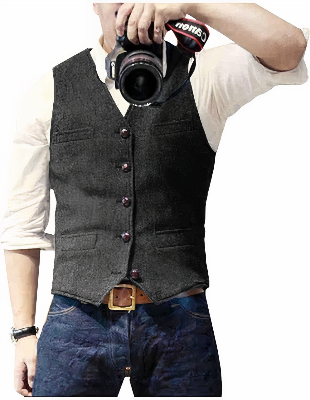 Men's timeless tailored vest in a classic fit, perfect for refined style and menswear fashion.