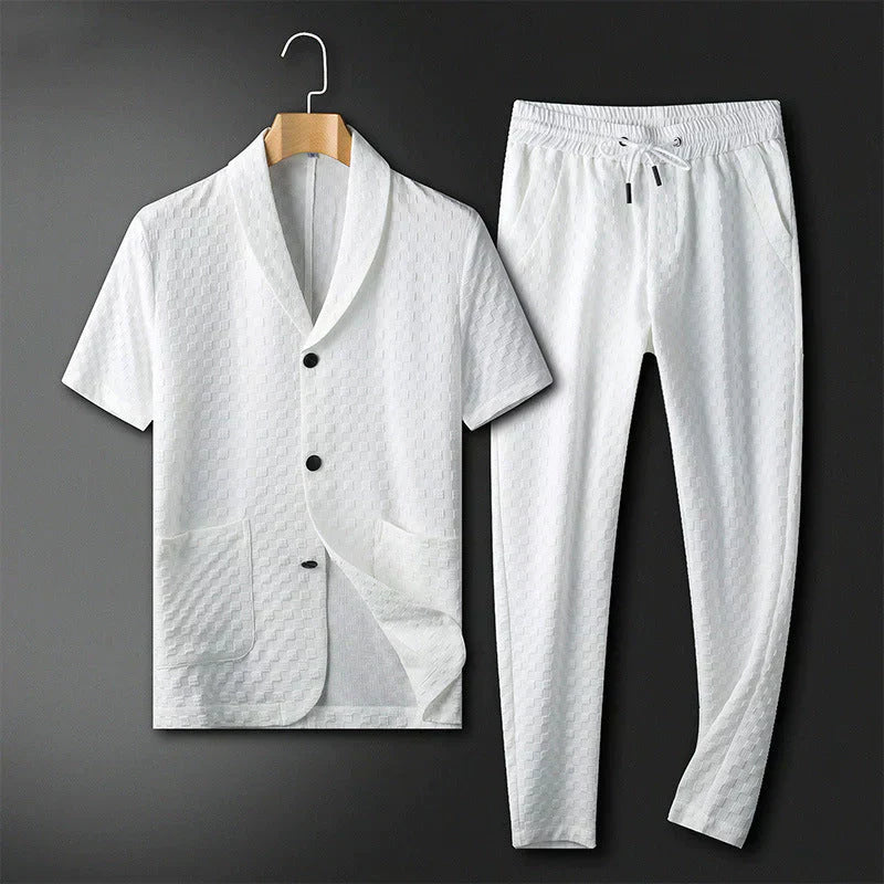 Timothy men's sportswear summer set, versatile loungewear for business casual and everyday style