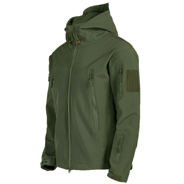 Men's hooded softshell Titan jacket, waterproof & windproof for outdoor casual wear.