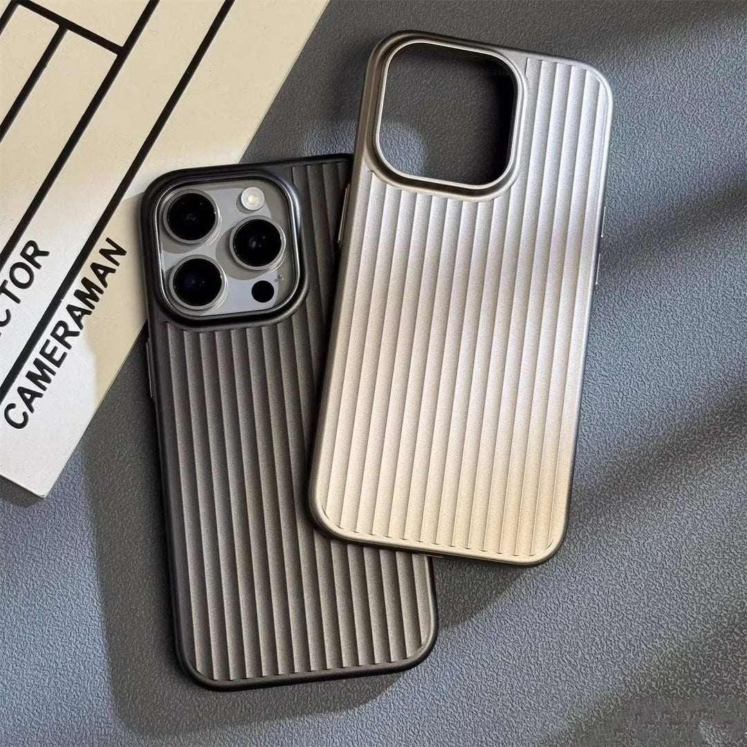 Men's titanium iPhone case for ultimate drop protection. Rugged, shockproof, & scratch-resistant phone cover.
