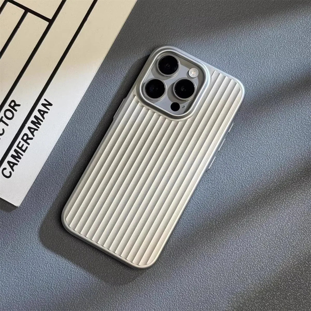 Slim men's titanium iPhone case delivers ultimate drop protection. Scratch-resistant, shockproof phone accessory.