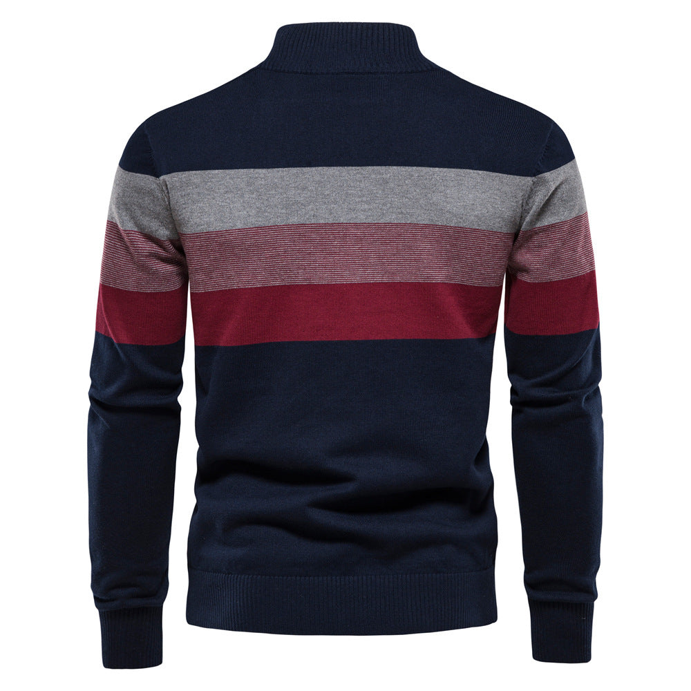 Stylish men's Torino colorblock half-zip, contemporary look for modern man.