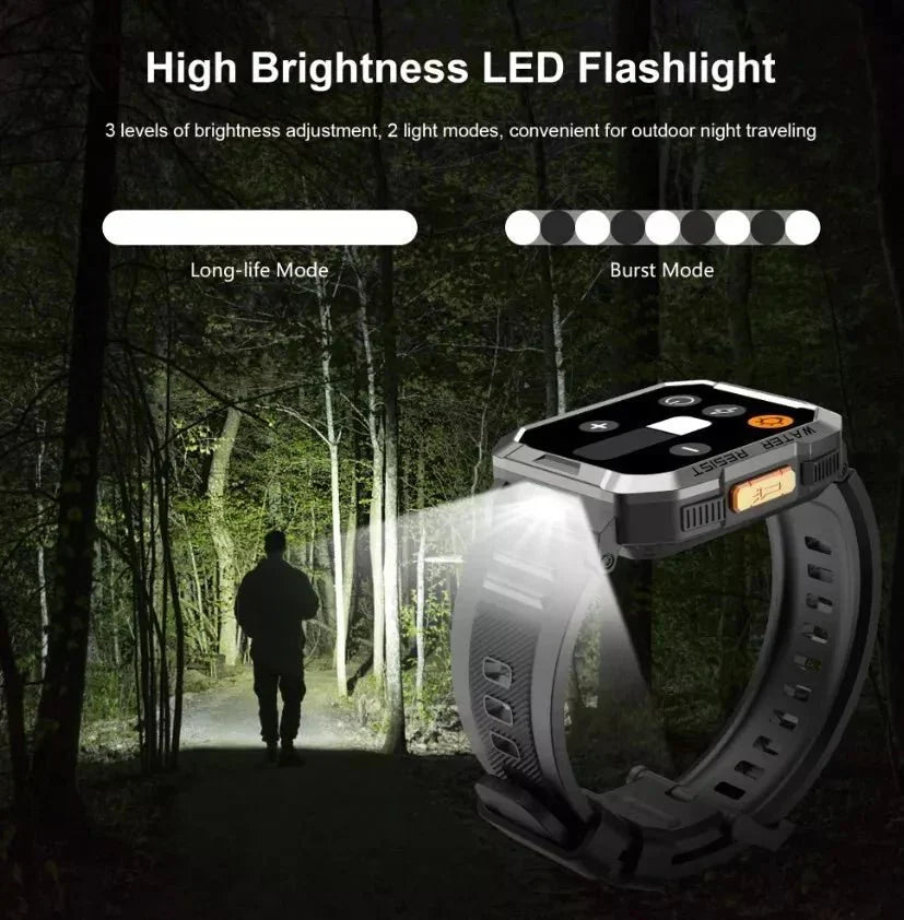 TrailMate robust outdoor smartwatch, new in box, ready for men's next big adventure.