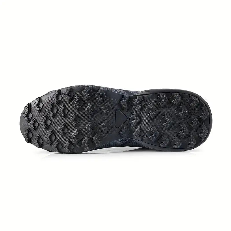 Breathable men's sneakers, TrailStep Pro, navy blue, ready for trail walking and comfort, pristine condition