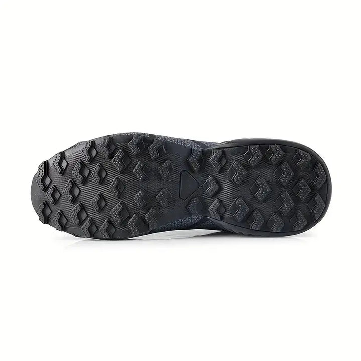 Breathable men's sneakers, TrailStep Pro, navy blue, ready for trail walking and comfort, pristine condition