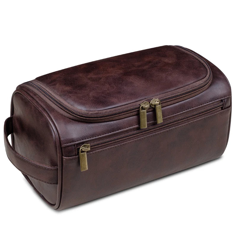 Men's essential shower bag, a waterproof toiletry organizer for travel and gym.