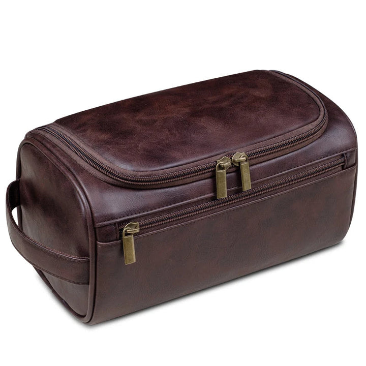 Men's essential shower bag, a waterproof toiletry organizer for travel and gym.