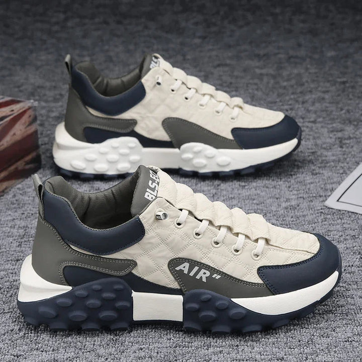 Comfortable men's walking shoes with air cushion technology for active everyday wear.