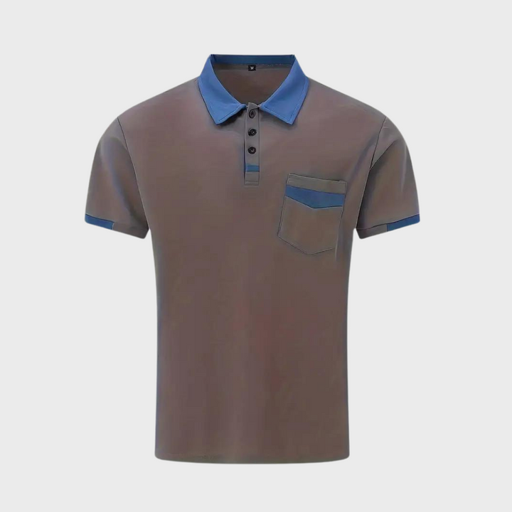 Stylish Leo men's collared polo, perfect for smart casual looks and comfortable everyday wear.