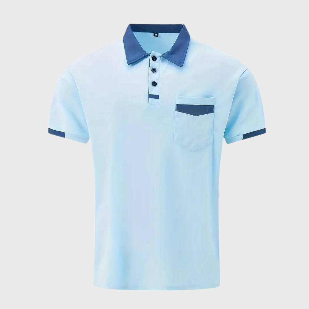 Comfortable short sleeve Leo men's polo, essential for stylish everyday wear and versatile layering.