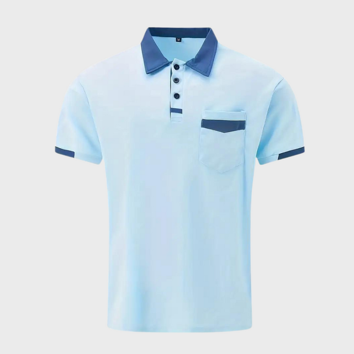 Comfortable short sleeve Leo men's polo, essential for stylish everyday wear and versatile layering.