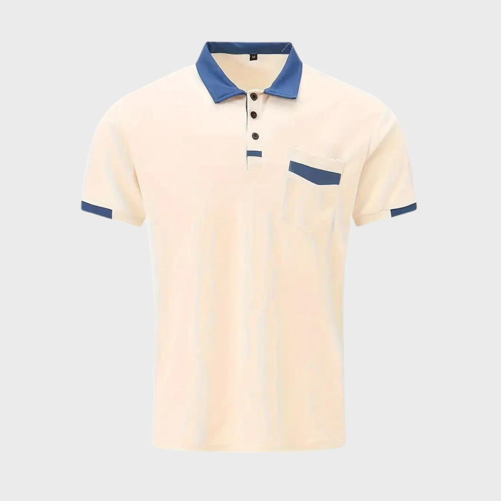 Everyday wear Leo men's trendy polo shirt, short sleeve, for a comfortable and stylish look.