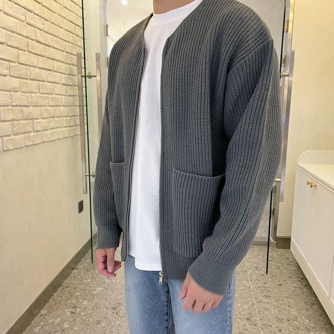 Trendy men's full zip gilet, ideal for modern layering and adding a stylish touch to any casual outfit.