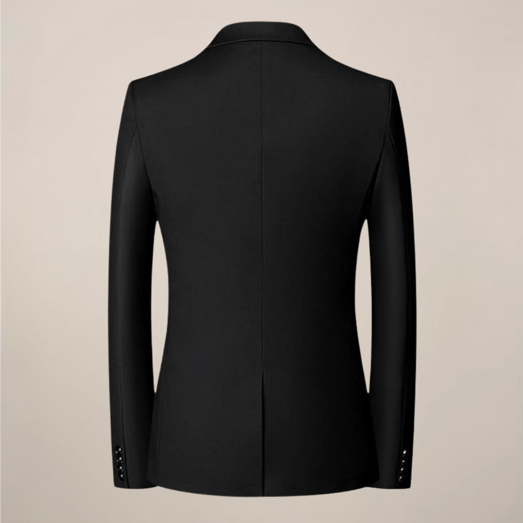 Stylish men's two-button blazer for formal events, business attire, or sophisticated smart casual looks.