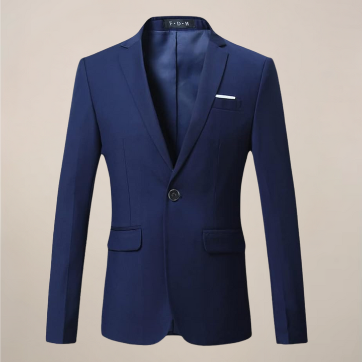 Classic men's two-button blazer jacket, ideal for a refined and fashionable tailored look.