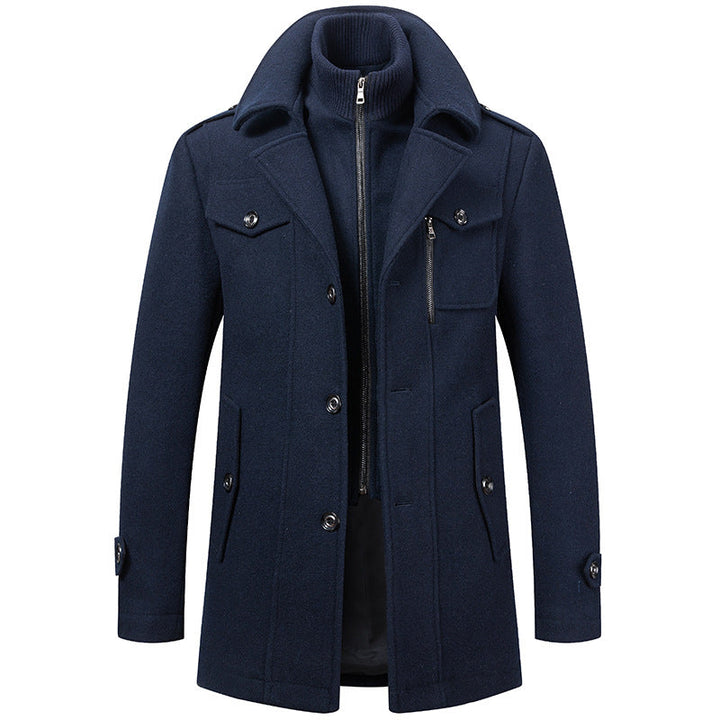 Men's versatile two-piece winter coat, a stylish and warm casual jacket ideal for cold weather fashion.