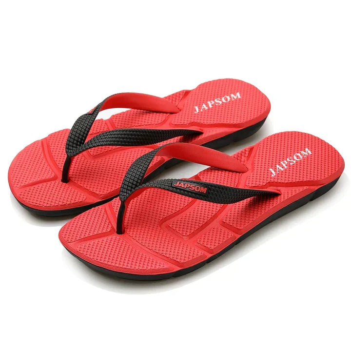 Top view of men's ultimate comfort massage sandals. Designed for foot relief, relaxation & summer essential casual wear.