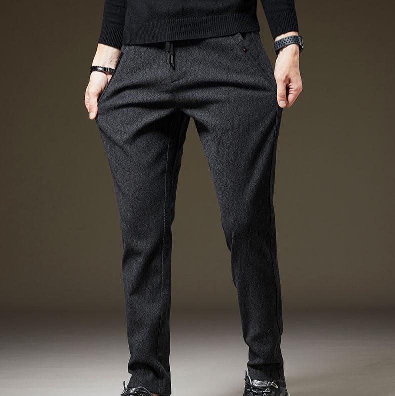 Modern men's slim fit casual pants. Experience everyday comfort & tailored style with these versatile trousers.