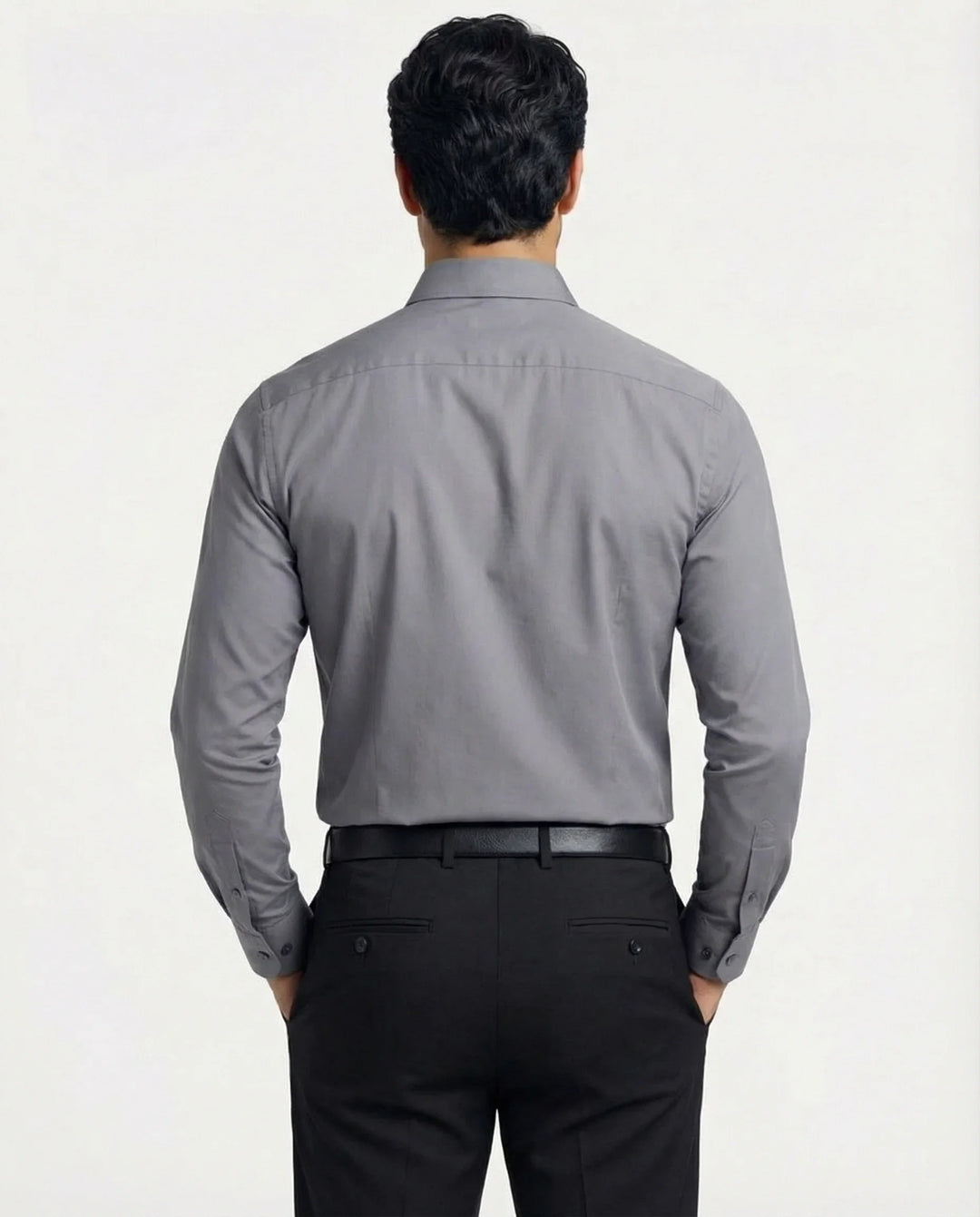 Professional men's dress shirt with advanced stretch fabric, ensuring freedom of movement & sharp look.