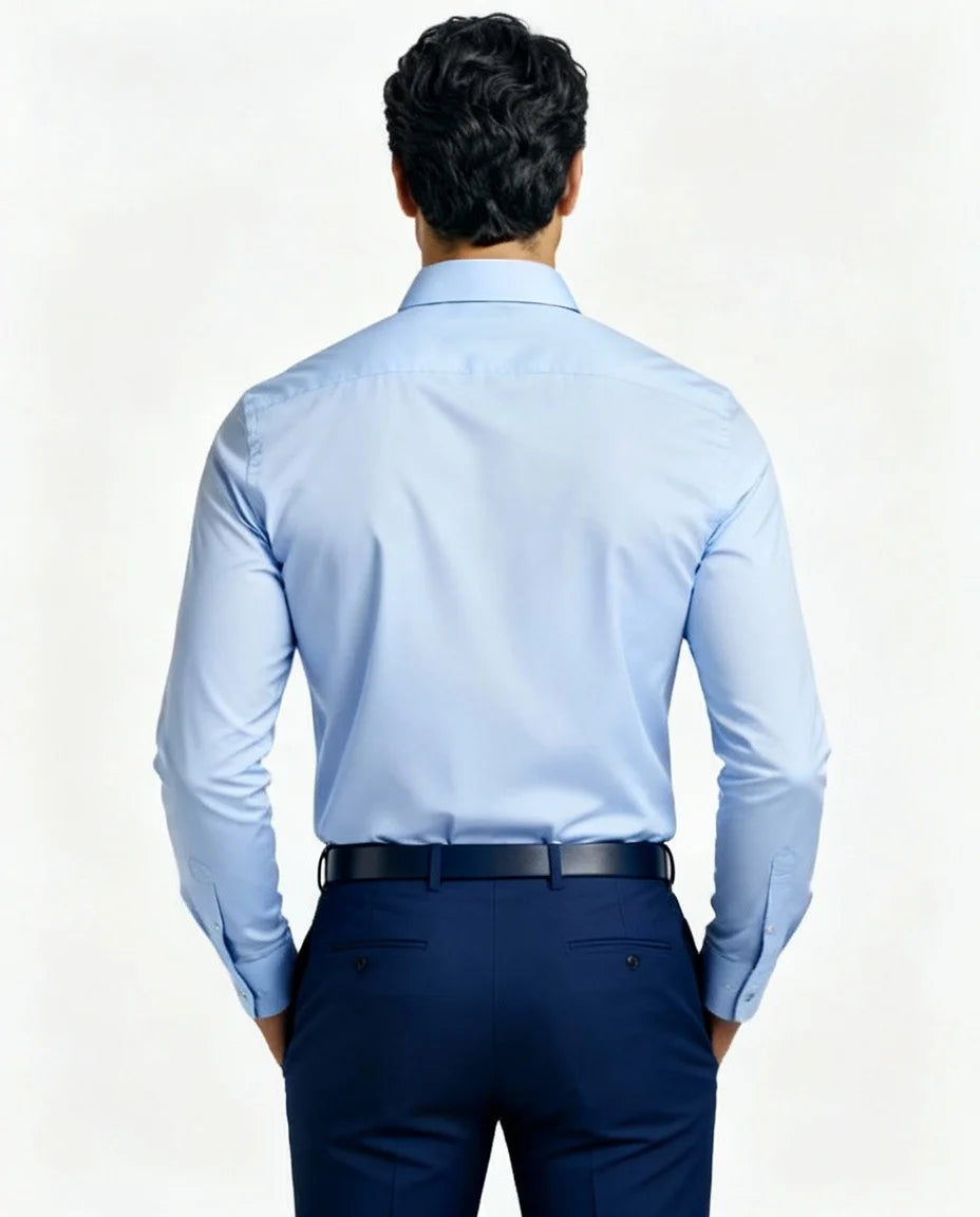 Sharp style men's apparel: performance dress shirt, offering a refined look & superior comfort for professionals.