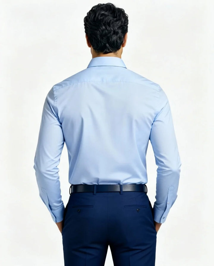 Sharp style men's apparel: performance dress shirt, offering a refined look & superior comfort for professionals.
