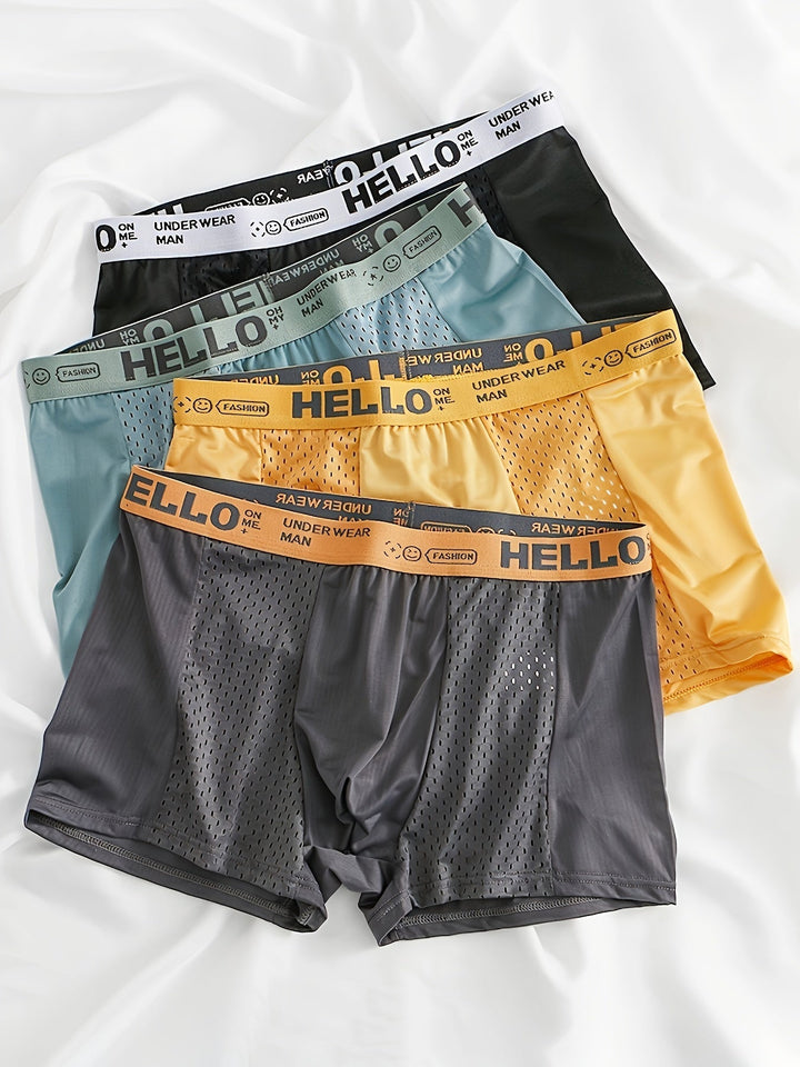Men's ultra-breathable mesh boxer briefs for all-day comfort and athletic performance.