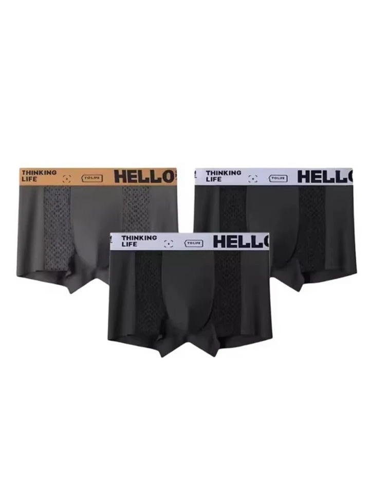 Men's activewear mesh boxer briefs, engineered for maximum breathability, comfort & performance.