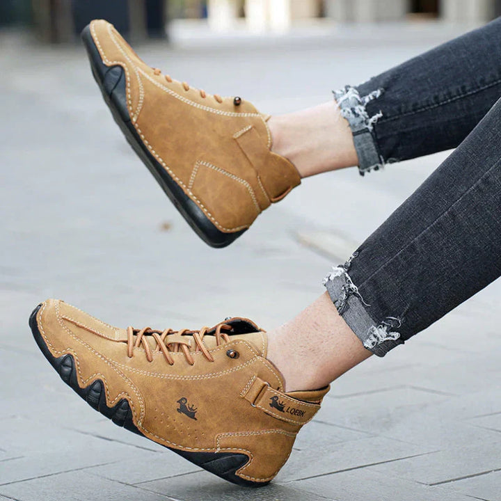 Men's ultra-comfort barefoot feel casual shoes with flexible sole & non-slip grip, ideal for walking & driving.