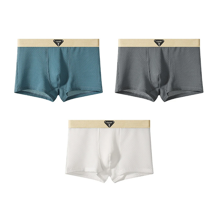 Flexible men's boxer briefs, ultra-comfort everyday essential for active performance & chafe-free wear.
