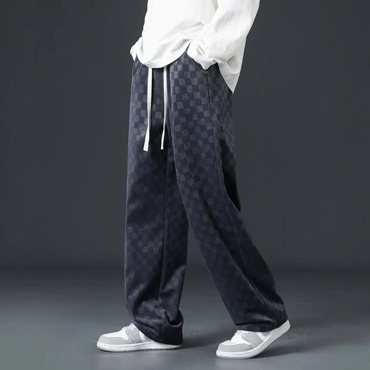 Black men's relaxed fit sweatpants, ultra-comfortable for athleisure, gym or everyday casual wear.