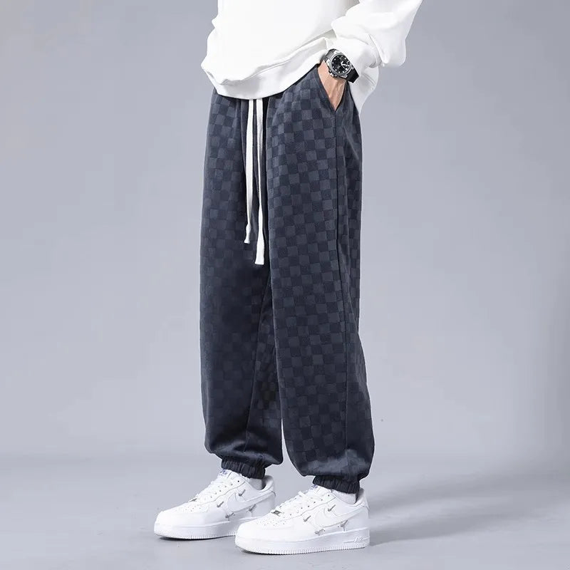 Ultra-comfortable men's relaxed fit soft pants in black, perfect for everyday wear & ultimate relaxation.
